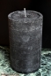 Preview: Hexenshop Dark Phönix Durchgefärbte Altarstumpenkerze schwarz ø 105 x 175 mm